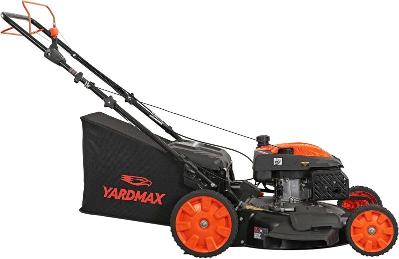 YARDMAX 22 in. 201cc Select PACE 6 Speed CVT High Wheel RWD 3-in-1 Gas Walk Behind Self Propelled Lawn Mower, Black - Image 6