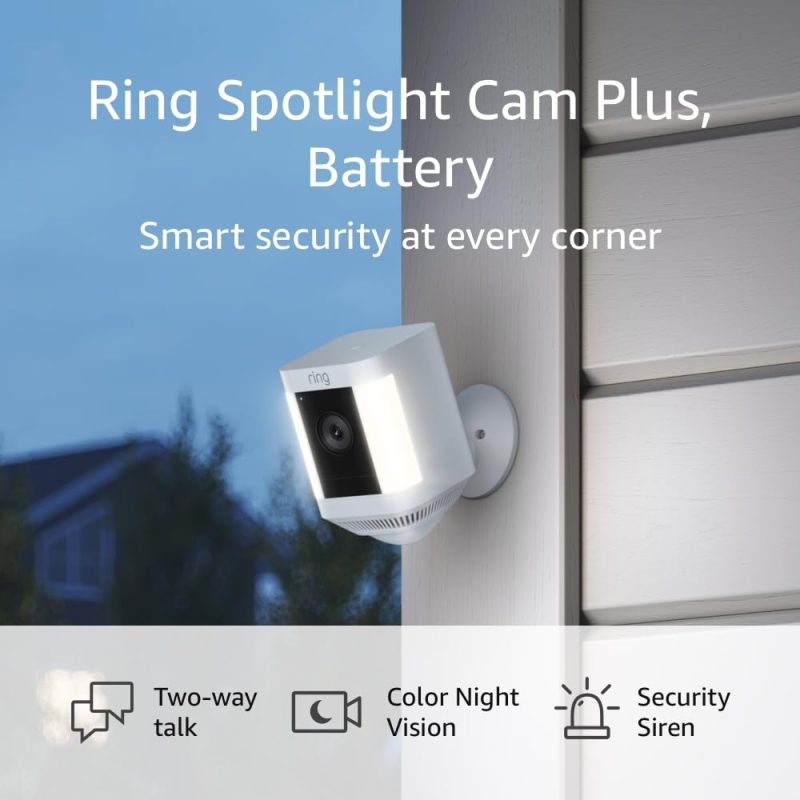 Ring Spotlight Cam Plus, Battery | Two-Way Talk, Color Night Vision, and Security Siren - Image 2