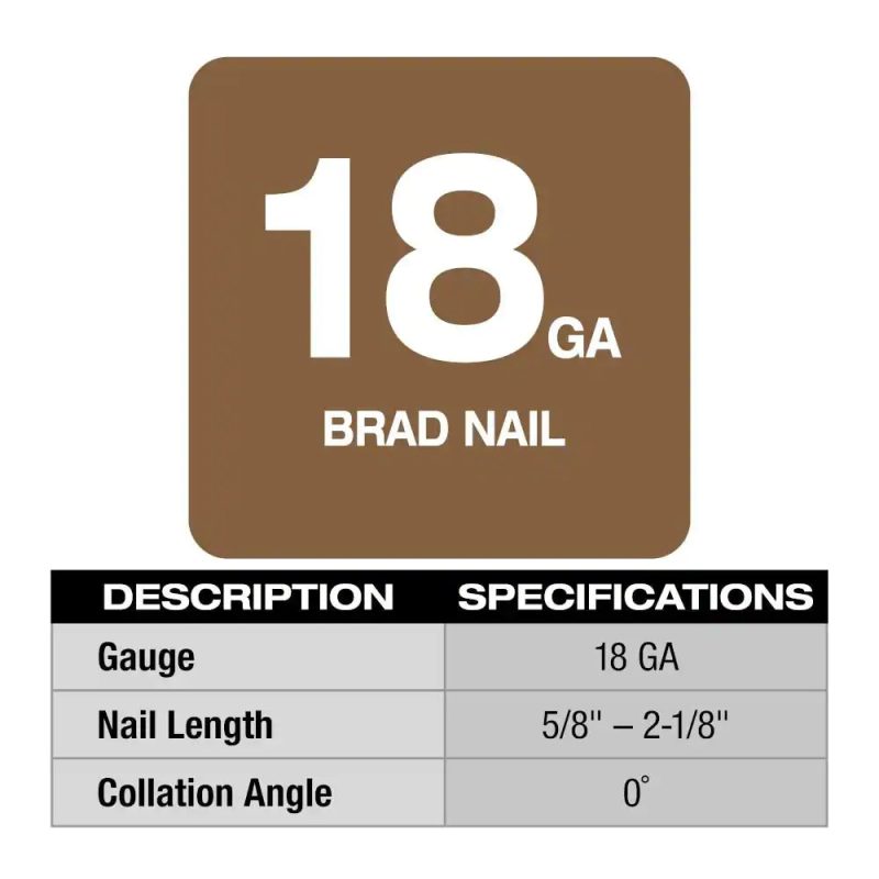 2746-21CT M18 GEN II 18-Volt 18-Gauge Lithium-Ion Brushless Cordless Brad Nailer Kit with One 2.0 Ah Battery, Charger and Bag - Image 14