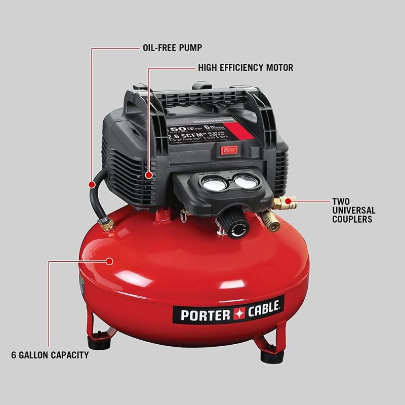 Air Compressor, 6-Gallon, Pancake, Oil-Free (C2002-ECOM) �C Enhanced Packaging - Image 2