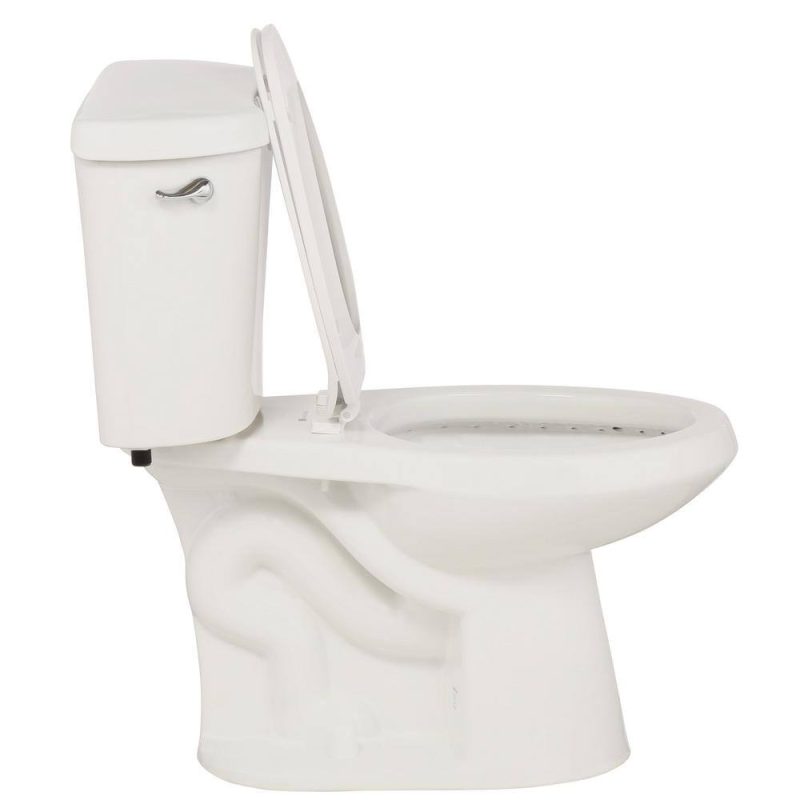 Glacier Bay 2-Piece 1.28 GPF High Efficiency Single Flush Elongated Toilet in White - Image 3