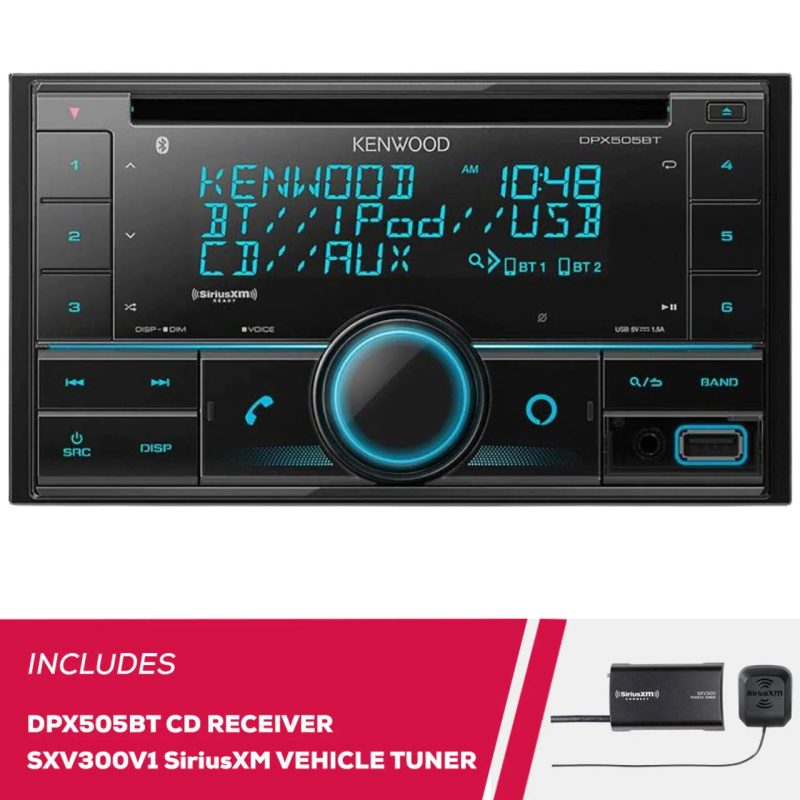 Kenwood Excelon DPX505BT Dual DIN CD Receiver with Bluetooth and SiriusXM Tuner - MadeInUSA - Image 2