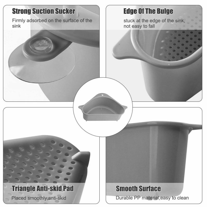 2PC Sink Drain Filter, Sponge Storage, Strainer, Basket And Organizer - Image 9