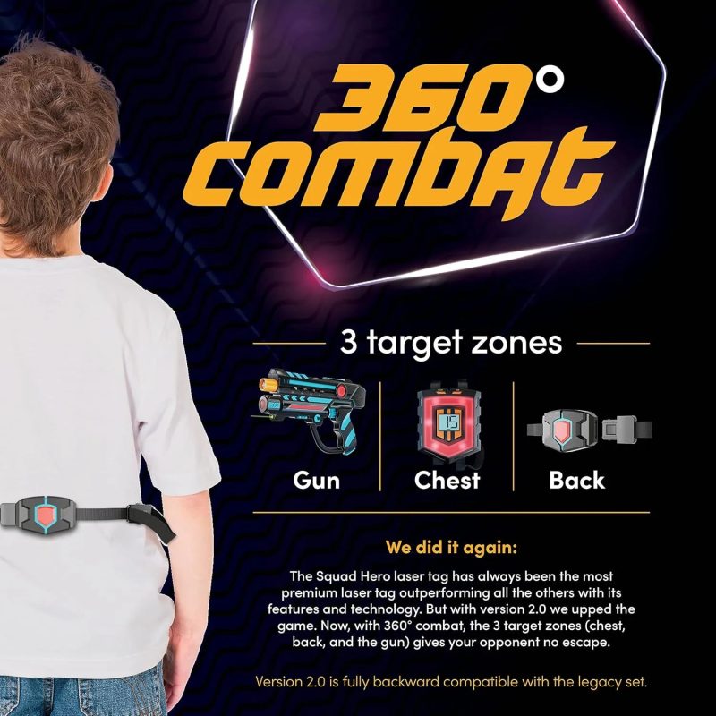 Squad Hero Cool Teens Rechargeable Laser Tag 360�� Sensor - Image 2
