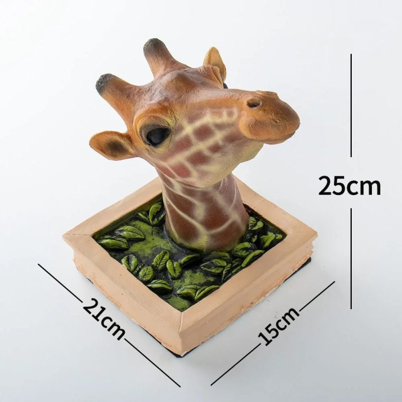 3D Lifelike Giraffe Head Wall Sculpture – Unique Nature-Inspired Home Decor - Image 6