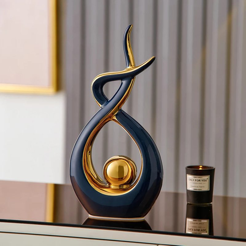Abstract Ceramic Sculpture – Modern Art Decor for Home, Office, or Desk | Unique Gift Idea - Image 9