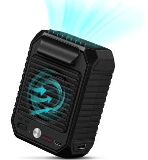 4 Speed Portable Wearable Personal Body Wireless Fan USB Rechargeable