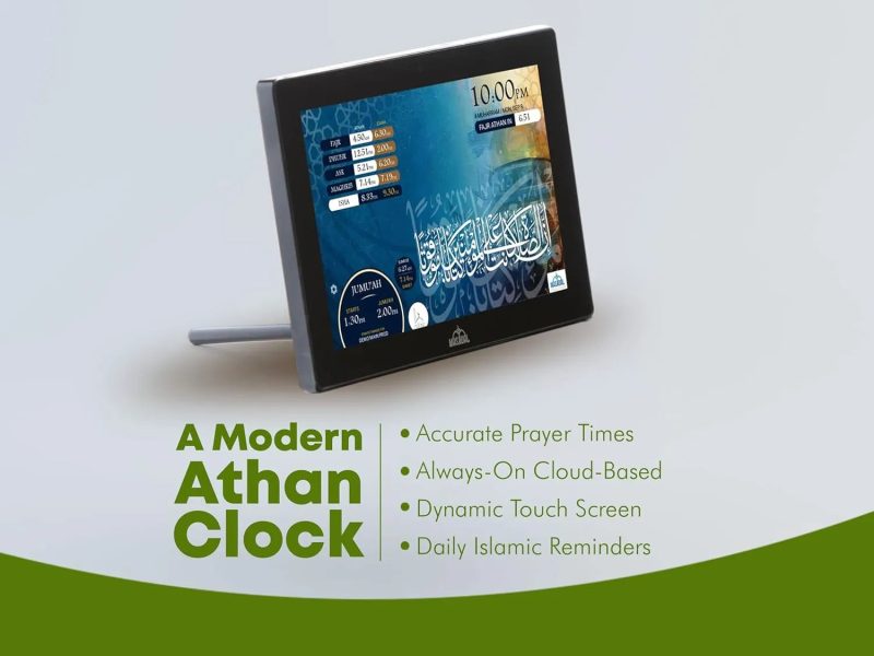 Masjidal 14 Digital Azan Clock with WiFi Dynamic Touch Screen Worldwide Prayer Times - Image 17