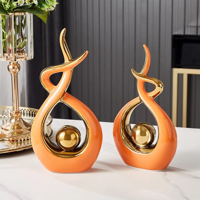 Abstract Ceramic Sculpture – Modern Art Decor for Home, Office, or Desk | Unique Gift Idea - Image 6