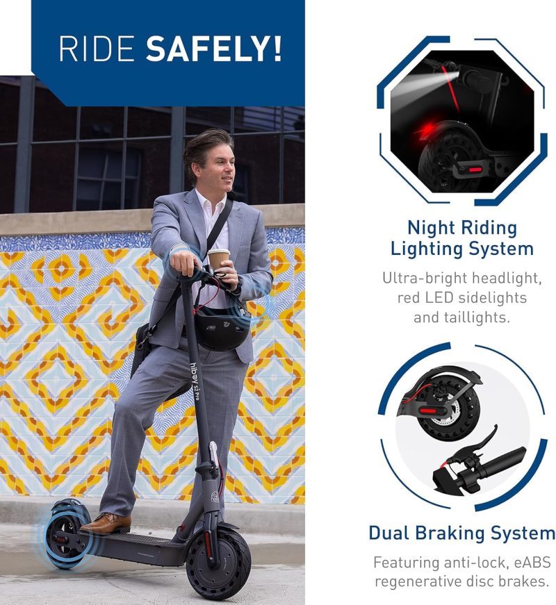 Electric Scooter, 500W Motor, 10��� Solid Tires, 25 Miles Range, 19 Mph Folding Commuter Electric Scooter for Adults (Optional Seat) �C S2 Pro - Image 9