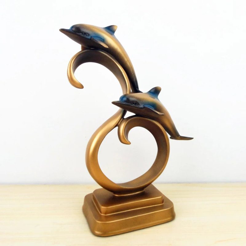 30cm originality resin dolphin Animal Model Crafts Art European Style Living Room Home DecorationOrnaments Unique Gift - Image 12