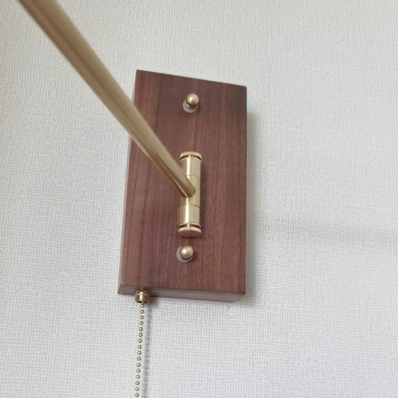 Adjustable Wall Lamp | Wood & Metal, Pull Switch - Image 4