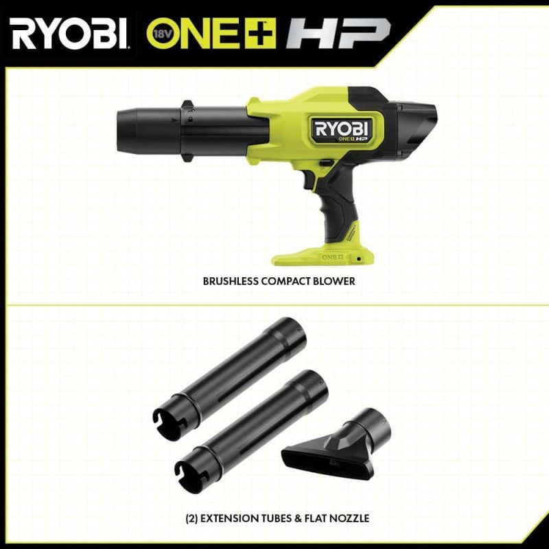 RYOBI ONE+ HP 18V Brushless Cordless Compact Blower, 220 CFM, 140 MPH, Tool-Only - Image 2