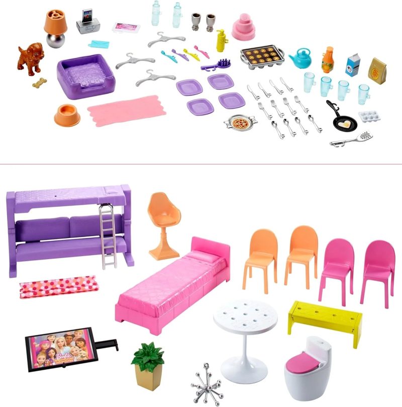 DreamHouse, Doll House Playset with 70+ Accessories Including Transforming Furniture, Elevator, Slide, Lights & Sounds - Image 7