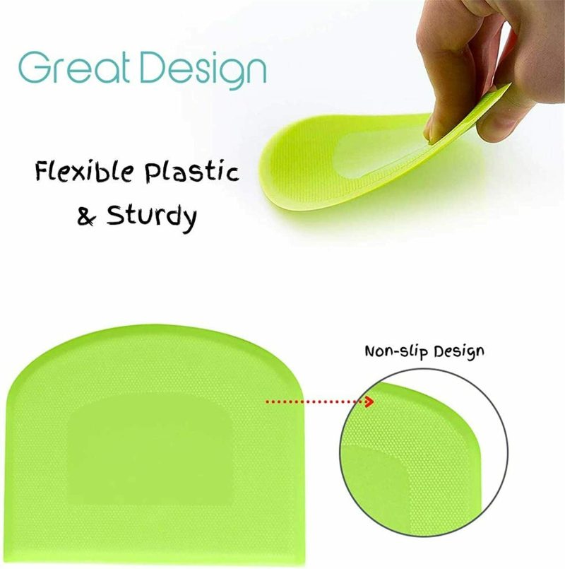 2 PCS Plastic Dough, Bowl,  Bench Scraper - Image 8