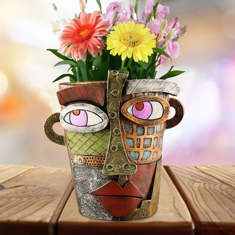 Abstract Art Flowerpot Ornaments – Stylish & Unique Garden Decor, Indoor & Outdoor Planter - Image 3