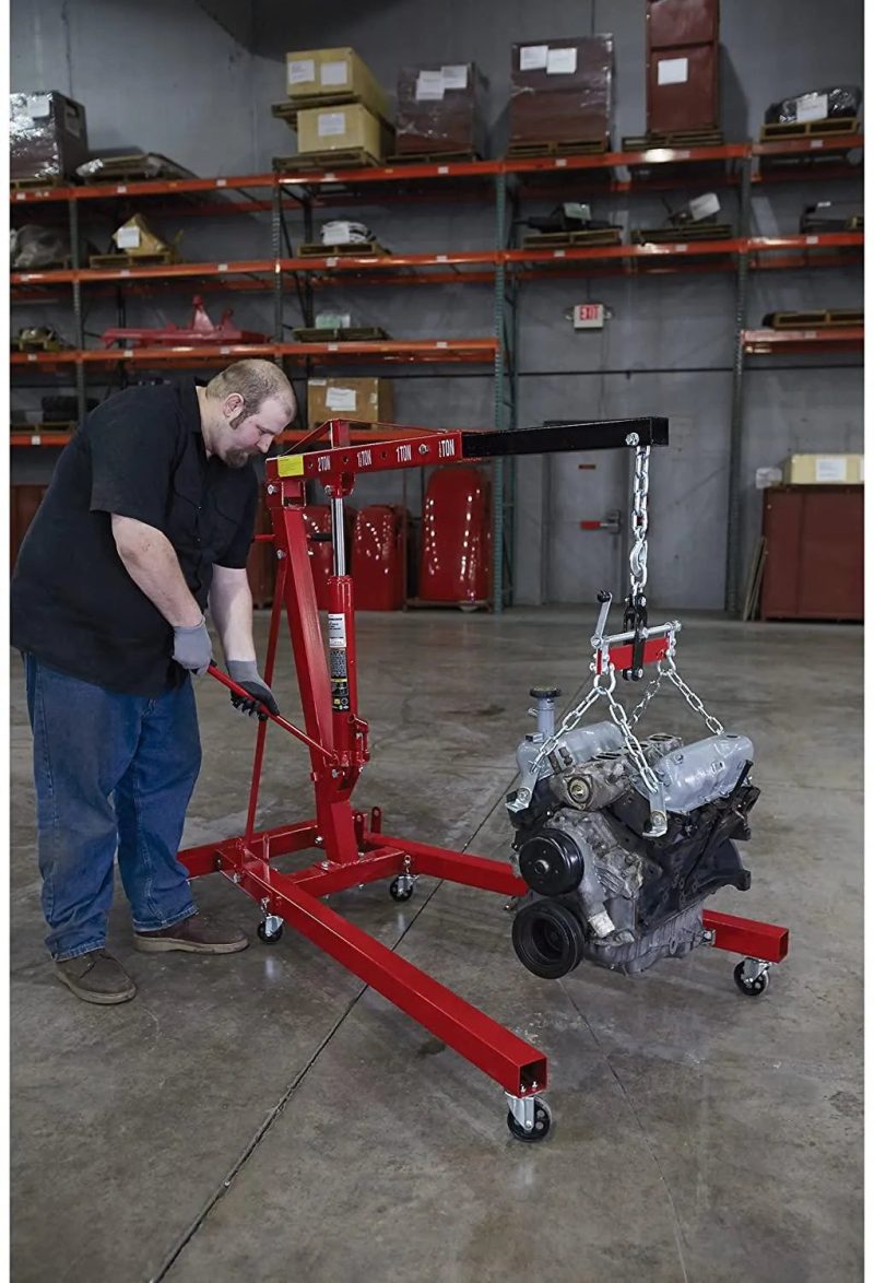 Strongway Hydraulic Engine Hoist with Load Leveler �C 2-Ton Capacity, 1in.-82 5/8in. Lift Range - Image 8