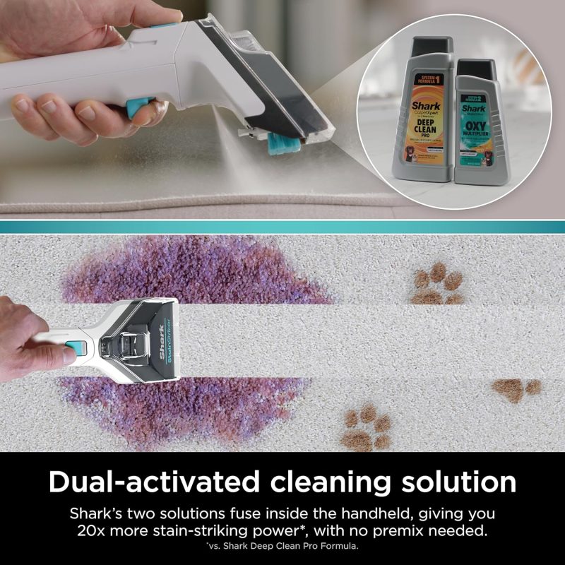 Shark CarpetXpert EX201 Carpet Cleaner, Cyan  C Deep Cleaning with StainStriker, Perfect for Pets, Includes Spot & Stain Remover Tools - Image 4