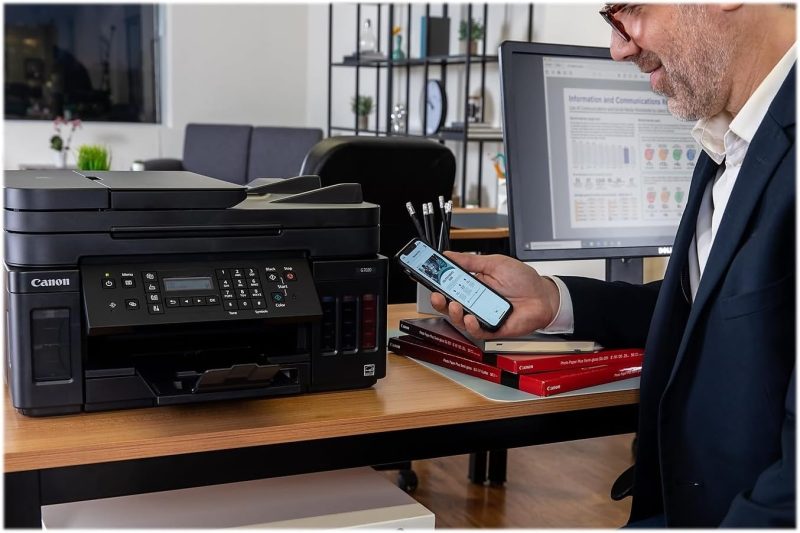 All-in-one Printer Home Office | Wireless Super Tank Printer | Copier | Scan, | Fax and ADF with Mobile Printing, Black, Works with Alexa - Image 7