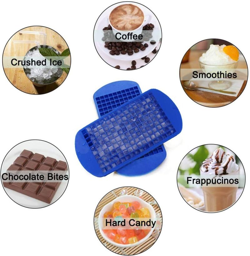 2 Mini Ice Cube Mold Trays- 160 Grids - Image 4