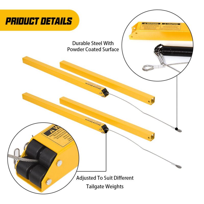 ECOTRIC 2-Sided Trailer Hitch Lift Tailgate Gate Ramp Lift Assist System 400 LBS - Image 6