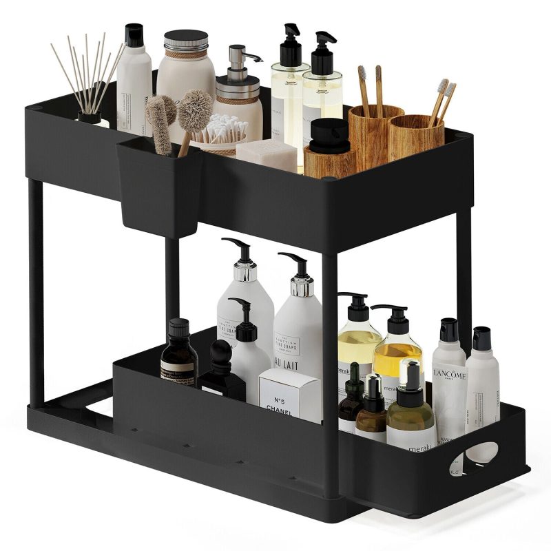 1 Pack or 2 Pack Under Sink Organizers with 2 Tier Sliding Drawers - Image 10