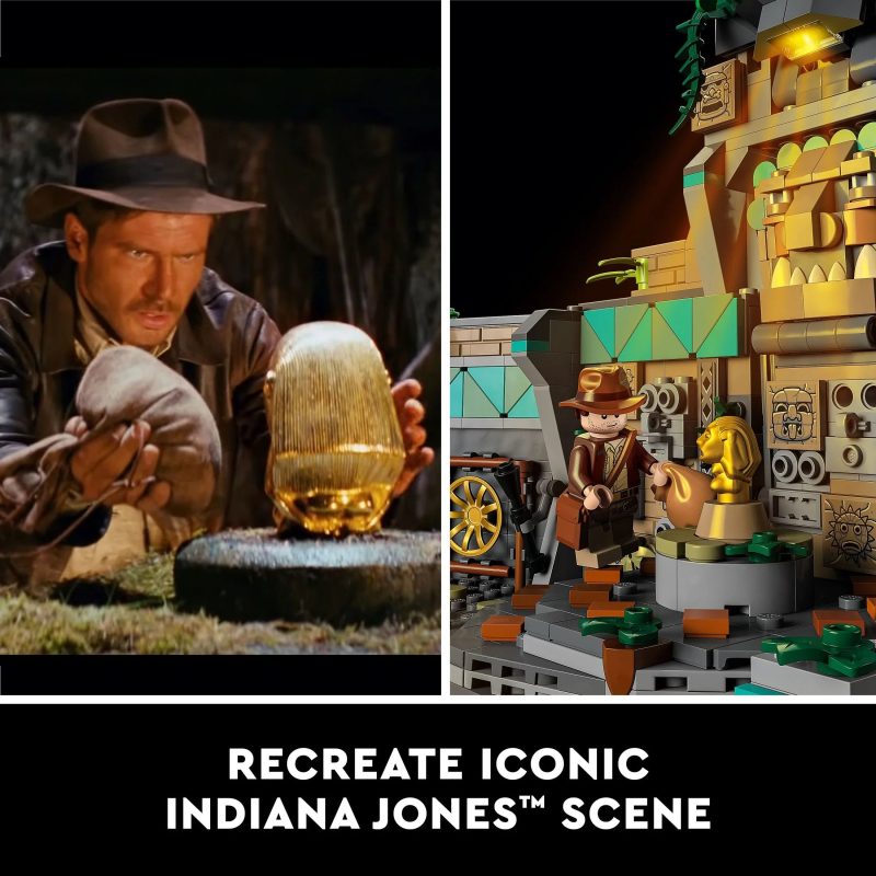 LEGO Indiana Jones Temple of the Golden Idol 77015 Building Project for Adults, Iconic Raiders of the Lost Ark Movie Scene, includes 4 minifigures: Indiana Jones, Satipo, Belloq and a Hovitos Warrior - Image 4