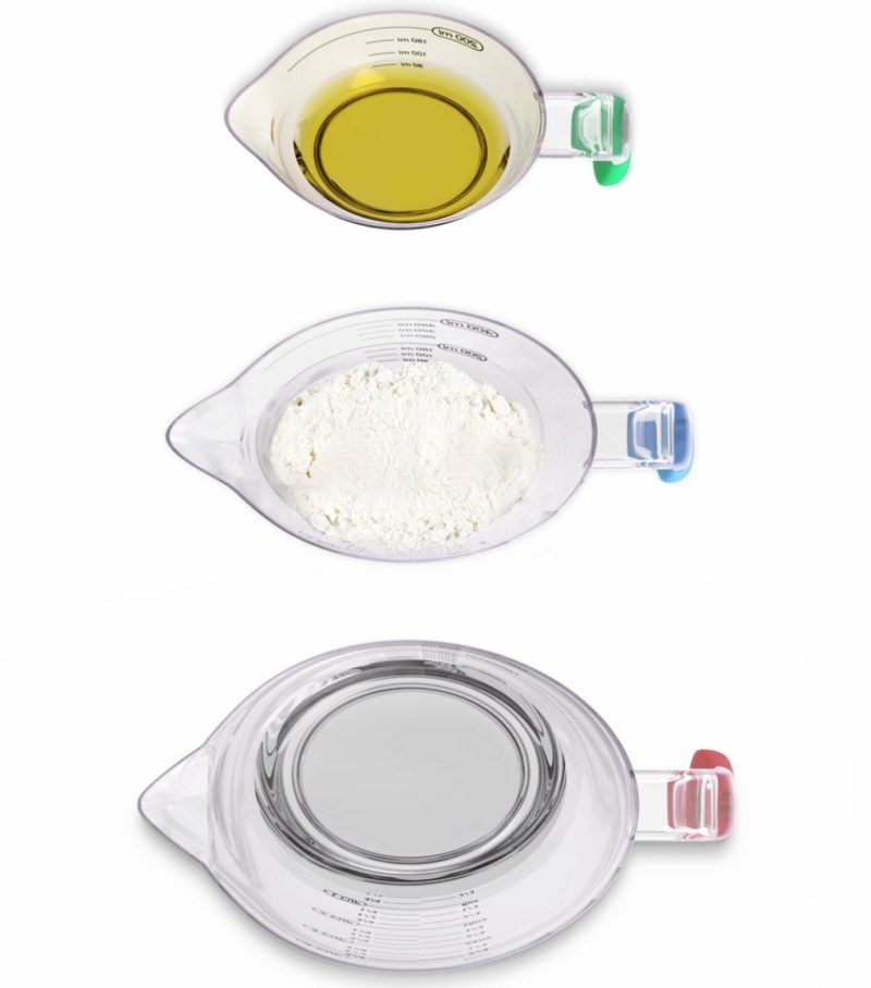 3 Piece Plastic Measuring Cups Set - Image 3