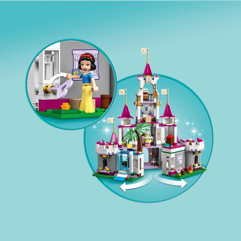 LEGO Disney Princess Ultimate Adventure Castle Building Toy, Build a Toy Disney Castle, Includes 5 Disney Princess Mini-Dolls, Ariel, Rapunzel and Snow White, Disney Gift for Boys and Girls, 43205 - Image 4