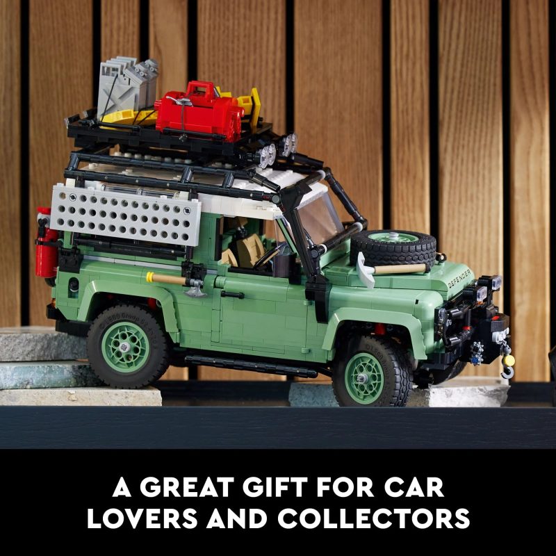LEGO Icons Land Rover Classic Defender 90 10317 Model Car Building Set for Adults and Classic Car Lovers, this Immersive Project based on an Off-Road Icon Makes a Great Graduation Gift for Him or Her - Image 7