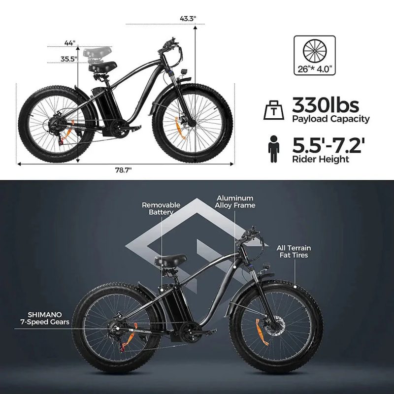 Outdoor electric bike with 48V/15Ah lithium battery - Image 2