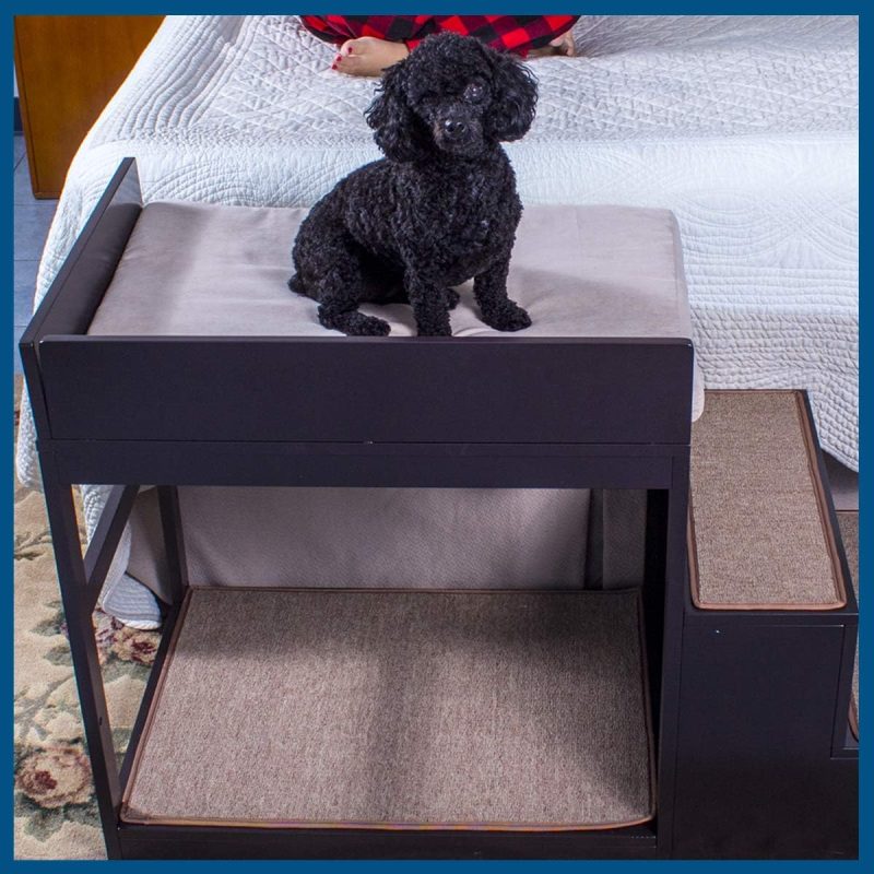 Penn-Plax Buddy Bunk Multi-Level Bed | Pet Stairs for High Beds and Couches | 3 Step System for Small Sized Dogs and Cats | Practical and Accommodating for Modern Homes (DOGF60) - Image 5