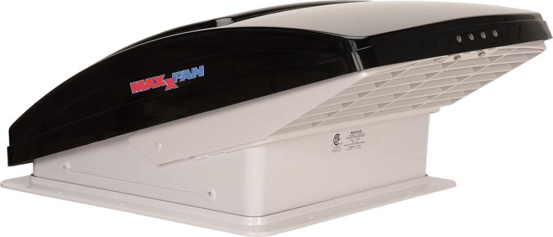 Air 00-07500K MaxxFan Deluxe with Remote – Smoke, Black