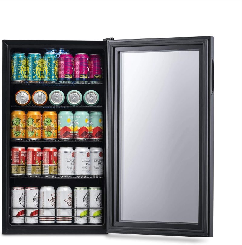Beverage Refrigerator Cooler | 126 Cans Free Standing with Right Hinge Glass Door | Mini Fridge Beverage Organizer Perfect For Beer, Wine, Soda, And Cooler Drinks - Image 73