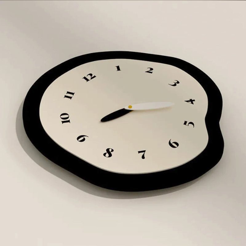 Abstract Distorted Silent Wall Clock – Modern Minimalist Pendulum Design - Image 6