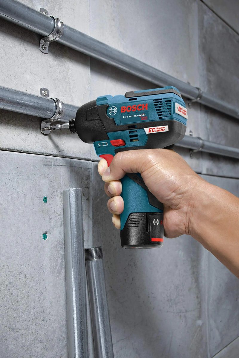 BOSCH CLPK22-120 12V Max Cordless 2-Tool 3/8 in. Drill/Driver and 1/4 in. Impact Driver Combo Kit with 2 Batteries, Charger and Case,Blue - Image 37