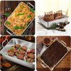 151⁄4” Roasting Pan with Rack, 7 PCS  Stainless Steel Roaster, Lasagna Pan with Cooling Flat & V-Shaped Baking Rack, Grilling Chicken Holder, Meat Shredding Claws, - Image 4