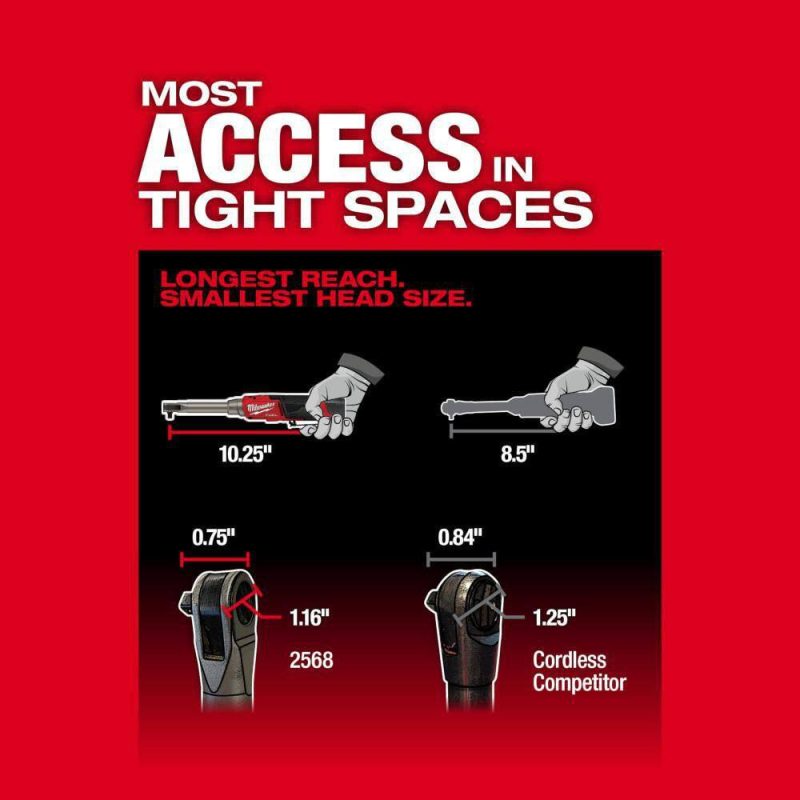 2568-20-2569-20 M12 FUEL 12V Lithium-Ion 1/4 in. Extended Reach High Speed Ratchet w/3/8 in. Extended Reach High Speed Cordless Ratchet - Image 16