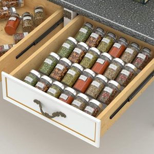 4-Tier Acrylic Spice Drawer Organizers