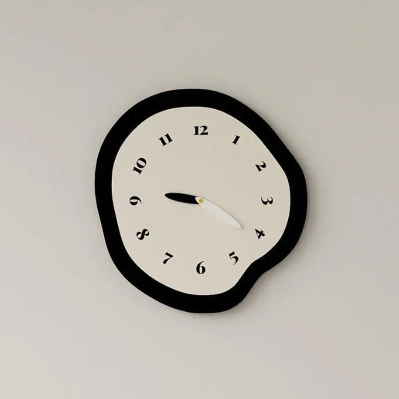Abstract Distorted Silent Wall Clock – Modern Minimalist Pendulum Design - Image 2