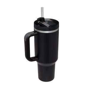 40 Oz Insulated Tumbler with Handle & Straw
