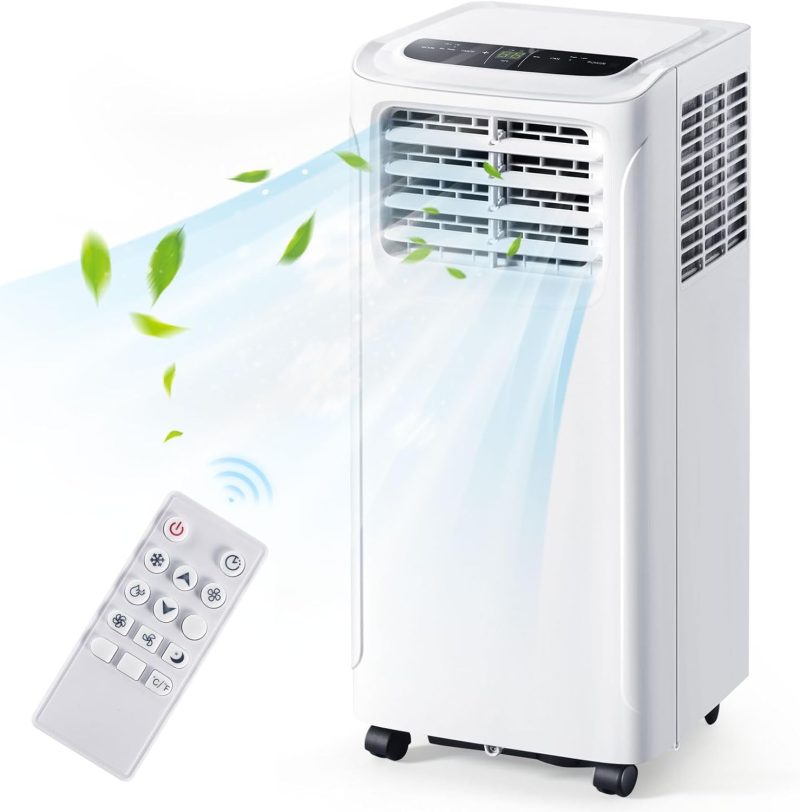 Portable Air Conditioner Cools up to 300 Sq.ft, 4-IN-1 Portable AC Unit with Cooling, Dehumidifier, Fan, 24H Timer (Window Venting Kit Included) - Image 3