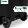 Toter 64 Gallon Black Rolling Outdoor GarbageTrash Can with Wheels and Attached Lid 79264-R2200 - Image 6
