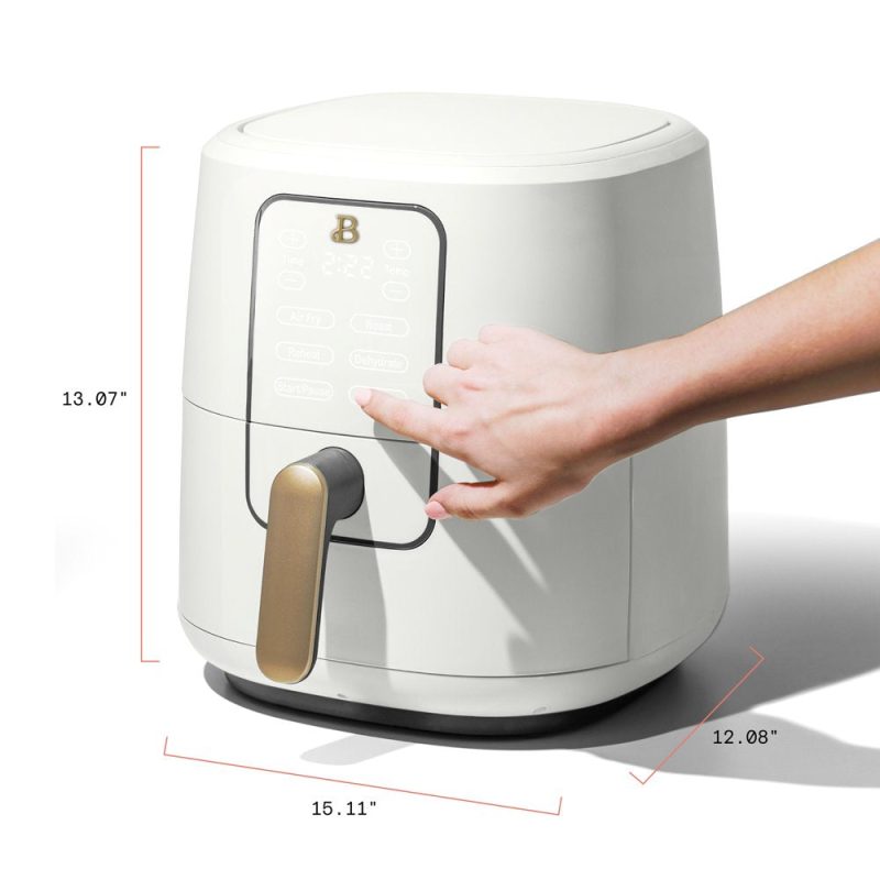 Beautiful 6-Quart Air Fryer with Turbocrisp Technology and Touch-Activated Display, White Icing by Drew Barrymore - Image 6