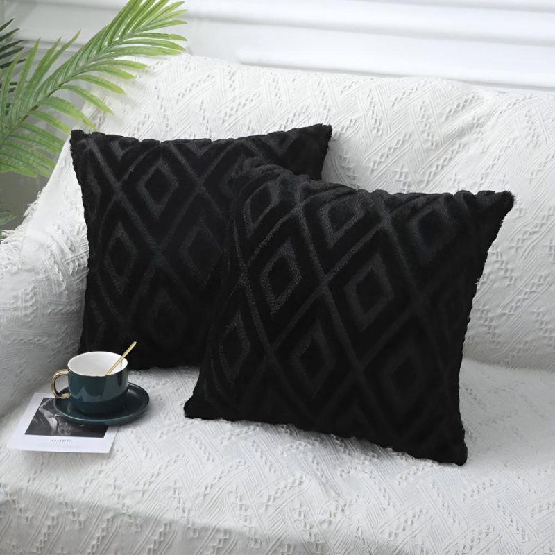 3D Diamond Pattern Cushion Cover - Image 4