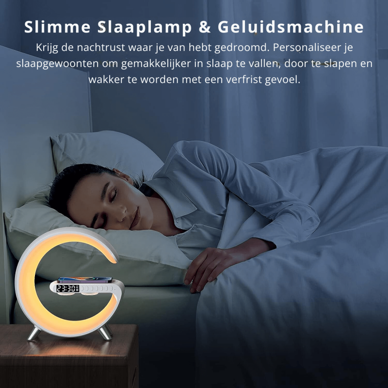 4-in-1 Smart Alarm Clock | Mood Light | Bluetooth Speaker | Wireless Charger - Image 9