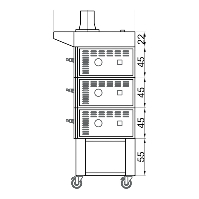 Sud Forni Zaffiro - 500˚C - 4 Pizza Oven - Expandable - Image 5