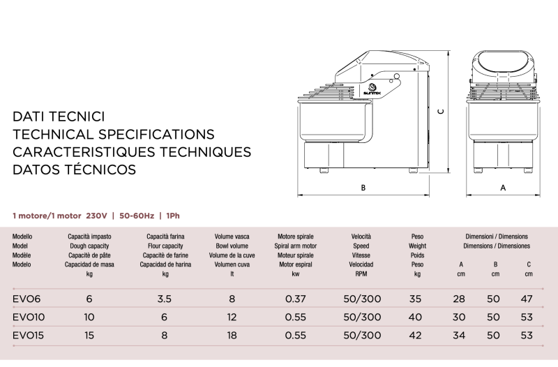 SUNMIX EVO LINE 15 SPIRAL DOUGH MIXER - Image 7
